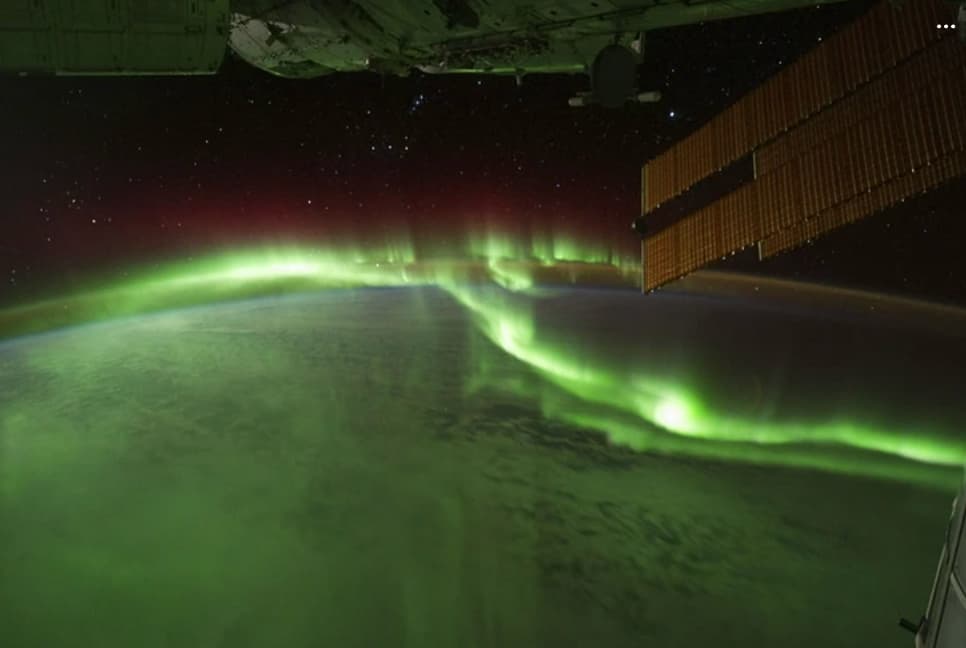 “View of Aurora from the ISS.”